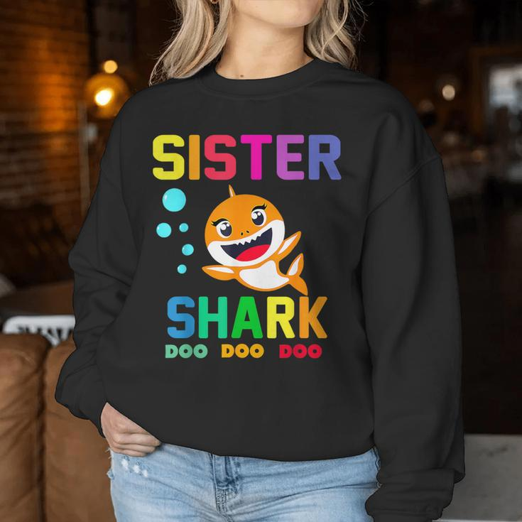 Sister Of The Shark Birthday Family Matching Birthday Women Sweatshirt Unique Gifts