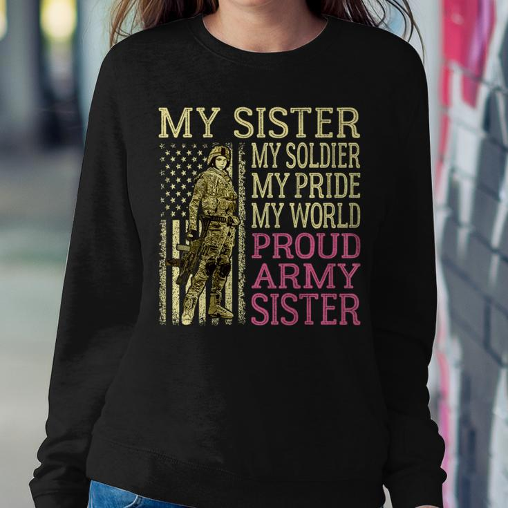 My Sister My Soldier Hero Proud Army Sister Military Sibling Women Sweatshirt Unique Gifts