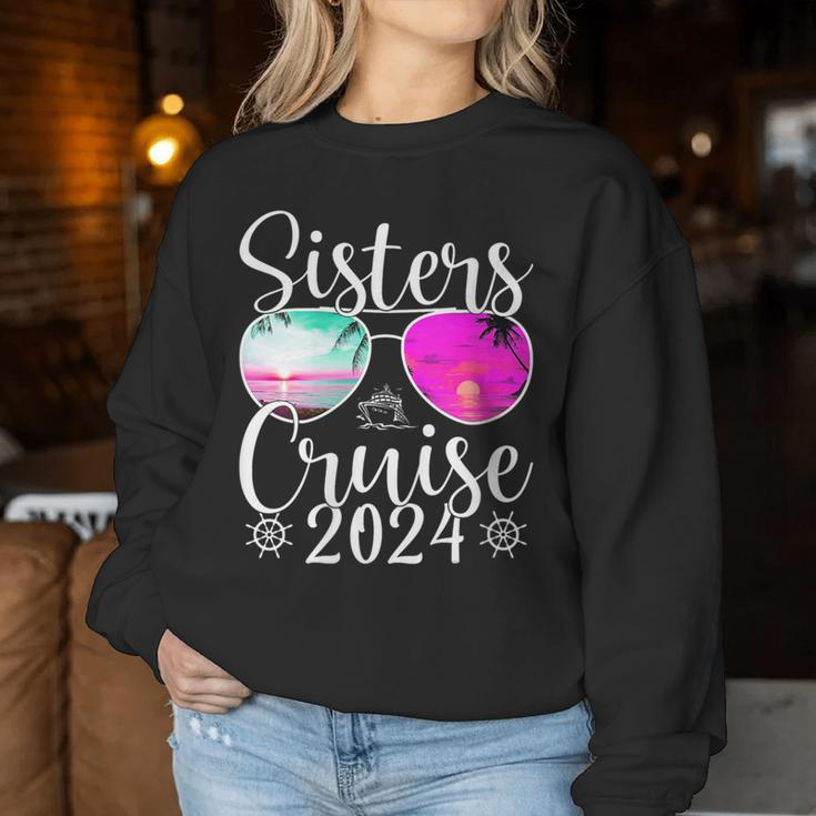 Sisters Cruise 2024 Sister Cruising Vacation Trip Women Sweatshirt Funny Gifts