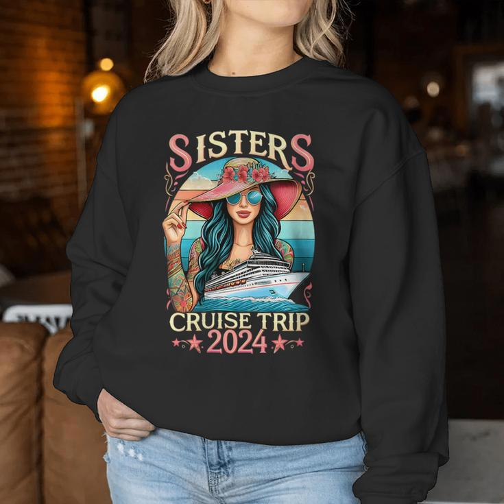 Sisters Cruise Trip 2024 Sister Cruising Vacation Trip Women Sweatshirt Unique Gifts