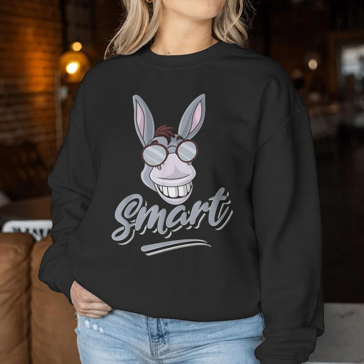 Smart Donkey Zookeeper Animal Lover Farmer Women Sweatshirt Funny Gifts