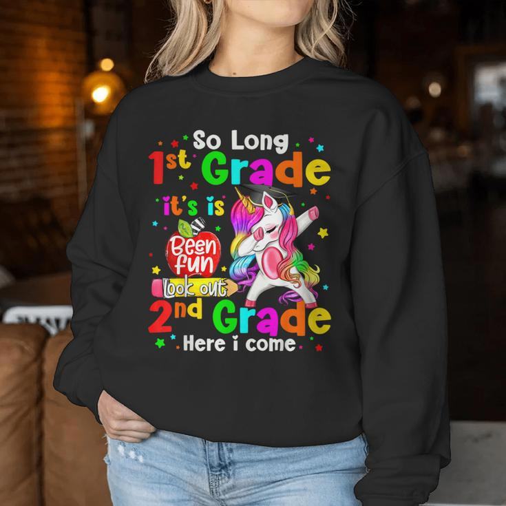 So Long 1St Grade Look Out 2Nd Grade Here I Come Unicorn Kid Women Sweatshirt Personalized Gifts