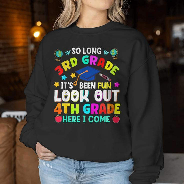 So Long 3Rd Grade Graduation 4Th Grade Here I Come 2024 Women Sweatshirt Unique Gifts