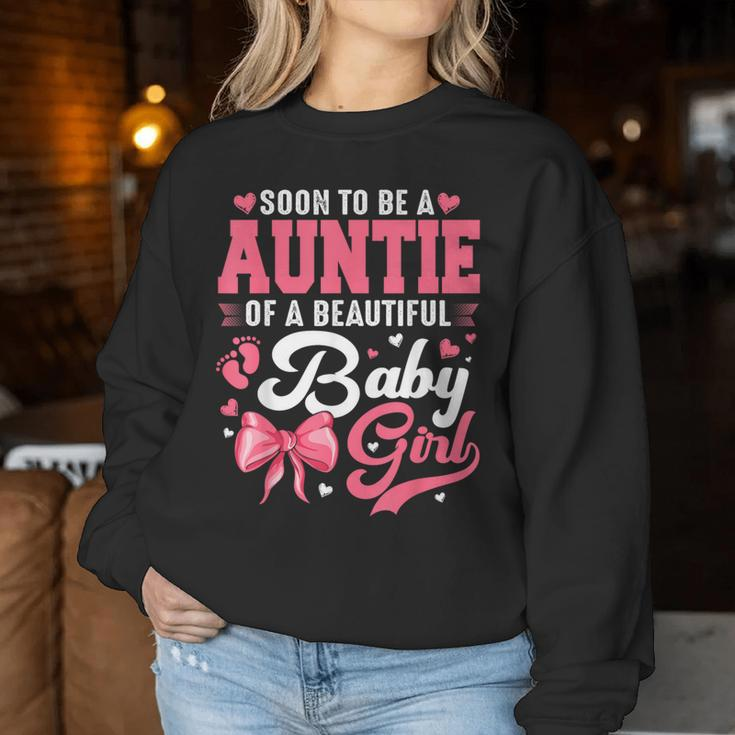 Soon To Be A Auntie Of A Beautiful Baby Girl Baby Shower Women Sweatshirt Personalized Gifts