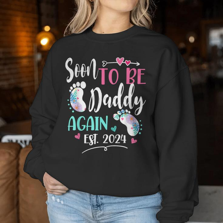 Soon To Be Daddy Again 2024 Mother's Day Women Sweatshirt Personalized Gifts