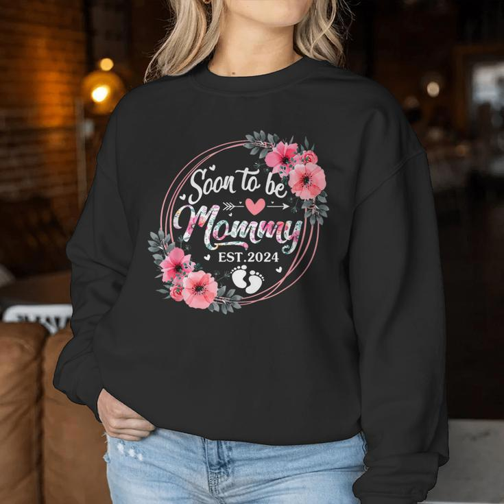 Soon To Be Mommy 2024 Mother's Day First Time Mom Pregnancy Women Sweatshirt Funny Gifts