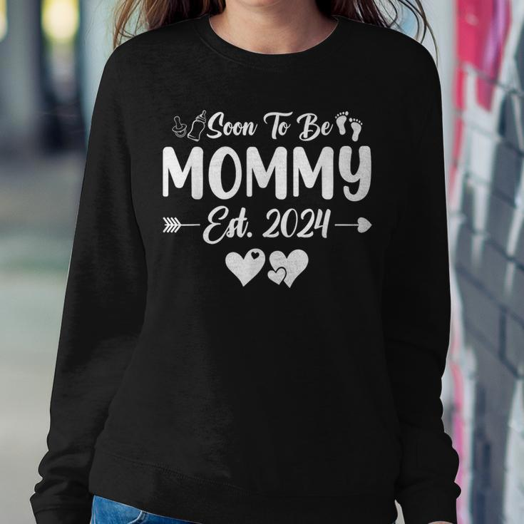 Soon To Be Mommy Est 2024 New Mom New Mama Womens Women Sweatshirt Funny Gifts