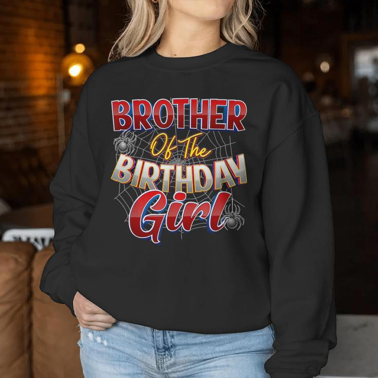 Spider Web Birthday Costume Brother Of The Birthday Girl Women Sweatshirt Personalized Gifts