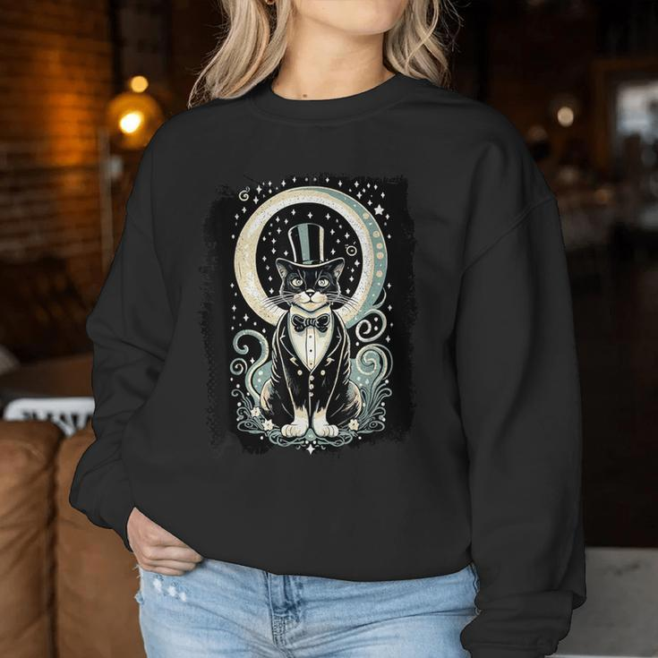 Sternennacht Smoking Katze Für Katzenliebhaber Katzenmutter Papa Sweatshirt Frauen Lustige Geschenke