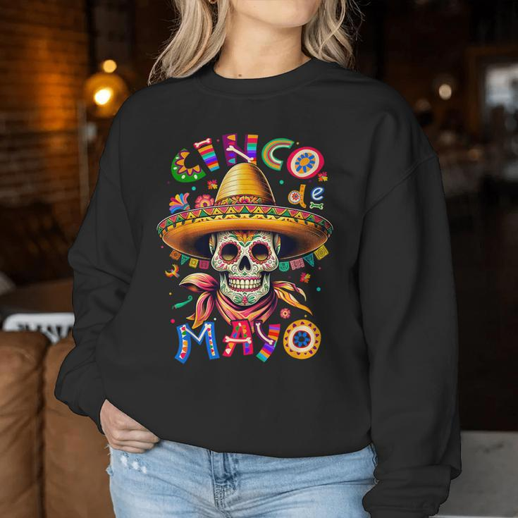 Sugar Skull Cinco De Mayo For Mexican Party Women Sweatshirt Unique Gifts