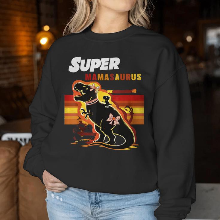 Super Mamasaurus Trex Dino Lustig Mama Muttertag Retro Sweatshirt Frauen Lustige Geschenke