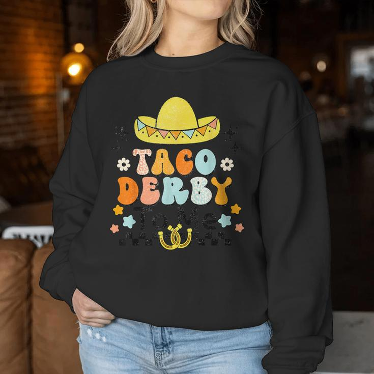 Taco Derby To Me Cinco De Mayo Horse Racing Women Sweatshirt Unique Gifts