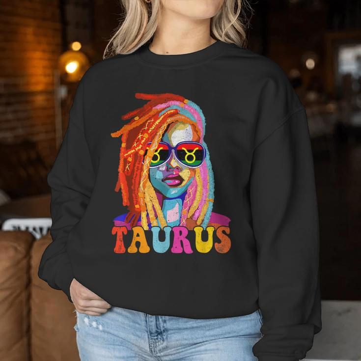 Taurus Queen African American Loc'd Zodiac Sign Women Sweatshirt Funny Gifts