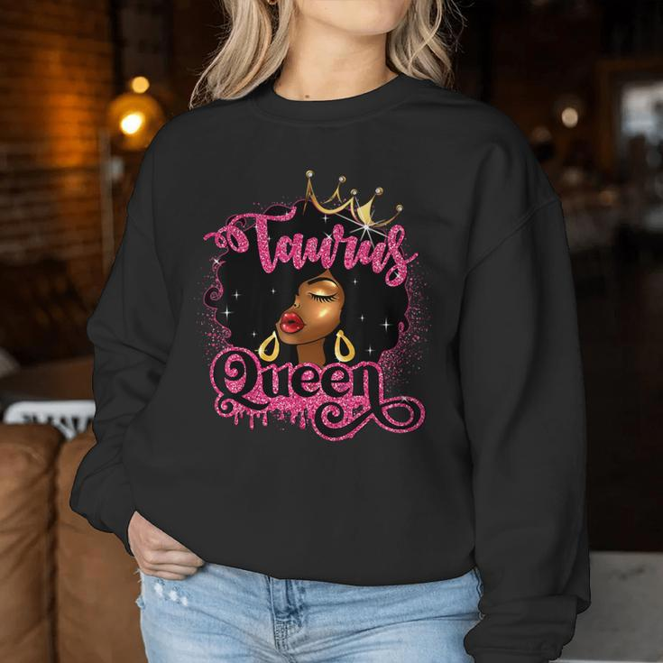 Taurus Queen African American Zodiac Birthday Afro Women Women Sweatshirt Unique Gifts
