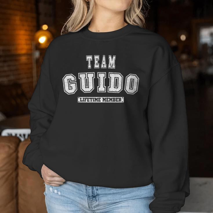Team Guido Lifetime Member Family Last Name Women Sweatshirt Funny Gifts