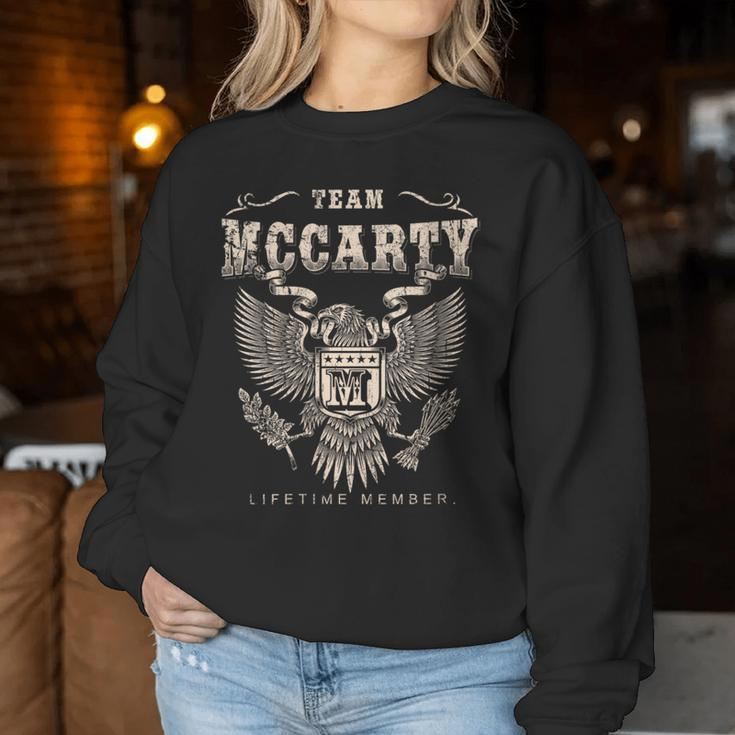 Team Mccarty Family Name Lifetime Member Women Sweatshirt Funny Gifts