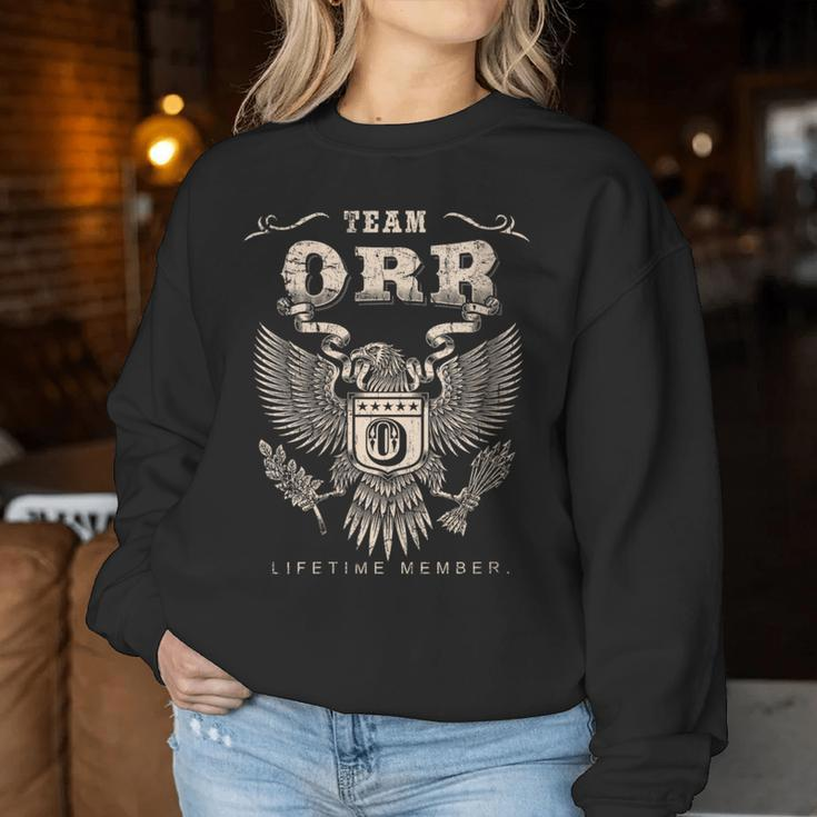 Team Orr Family Name Lifetime Member Women Sweatshirt Funny Gifts