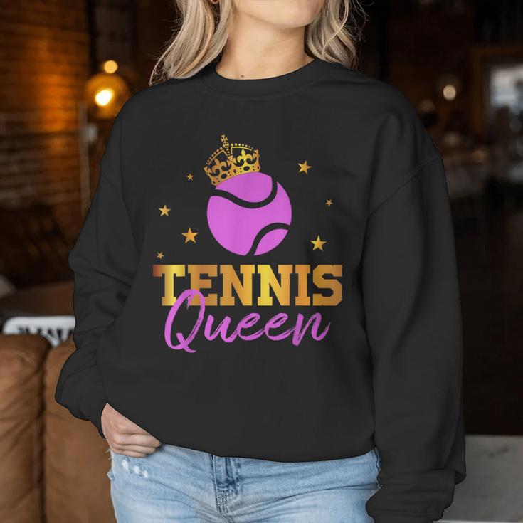 Tennis Queen Tennis Player Athletes Women's Sweatshirt Frauen Lustige Geschenke