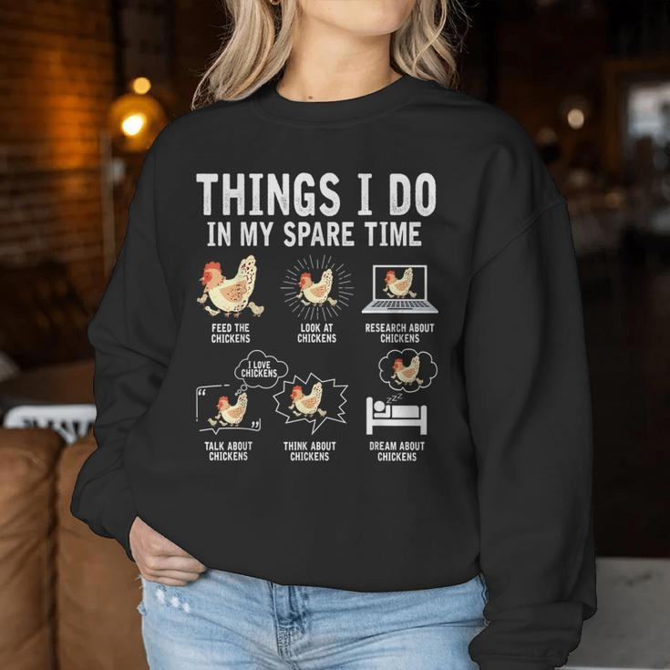 Things I Do In My Spare Time Farmar Farm Chicken Lover Women Sweatshirt Unique Gifts