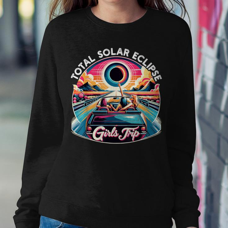 Total Solar Eclipse 2024 Girls Trip 2024 Vacation Women Sweatshirt Unique Gifts