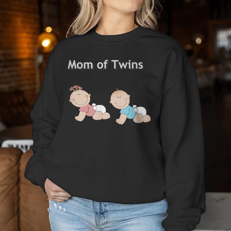 Twins Mom Two Babies In One One Girl One Boy Women Sweatshirt Unique Gifts