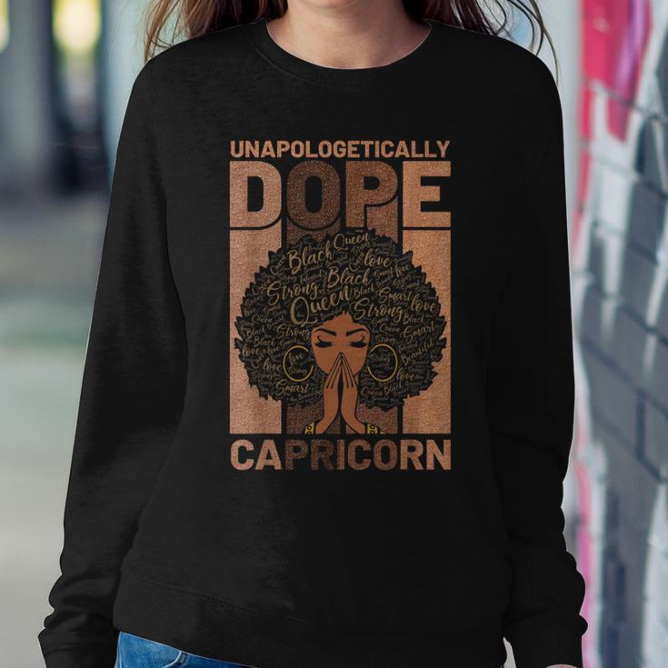 Unapologetically Dope Capricorn Black Girl Melanin Horoscope Women Sweatshirt Unique Gifts