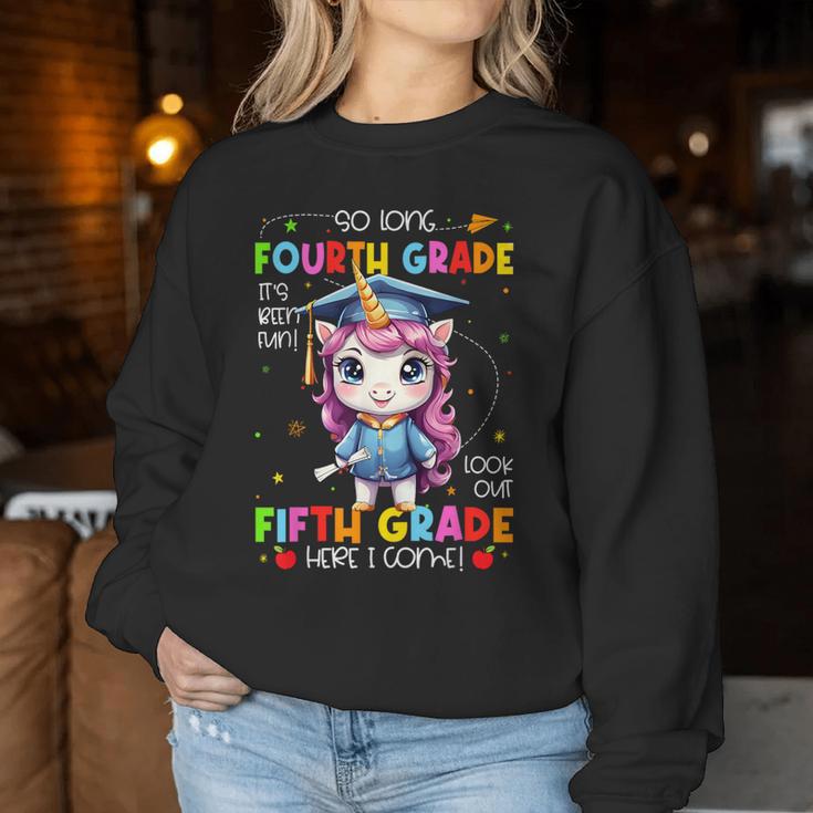 Unicorn So Long 4Th Grade Graduation Last Day Of School Women Sweatshirt Unique Gifts