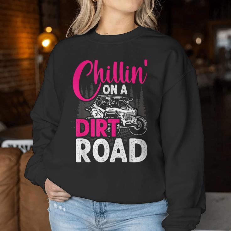 Utv Girls Chillin On Dirt Road Sxs Side By Side Women Sweatshirt Unique Gifts