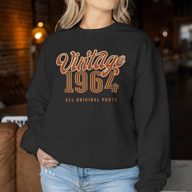 Vintage 1964 All Original Parts For & Birthday Women Sweatshirt Unique Gifts