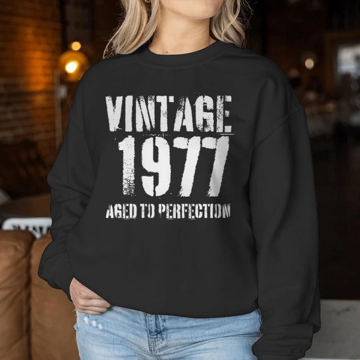 Vintage 1977 Birthday Retro Style Women Sweatshirt Unique Gifts