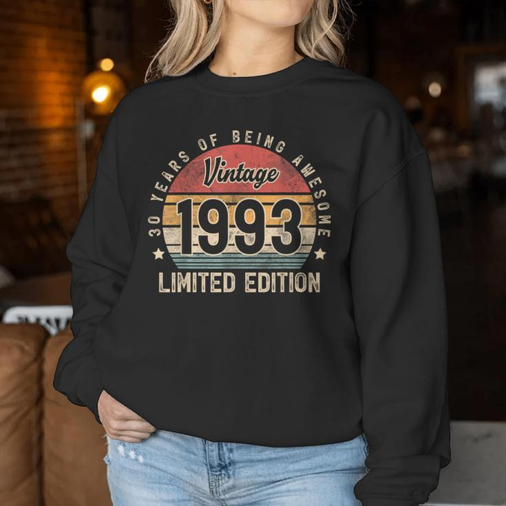 Vintage 1993 30 Year Old For Man Woman 30Th Birthday Women Sweatshirt Unique Gifts