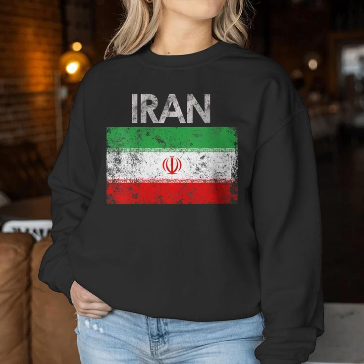 Vintage Iran Iranian Flag Pride Women Sweatshirt Unique Gifts