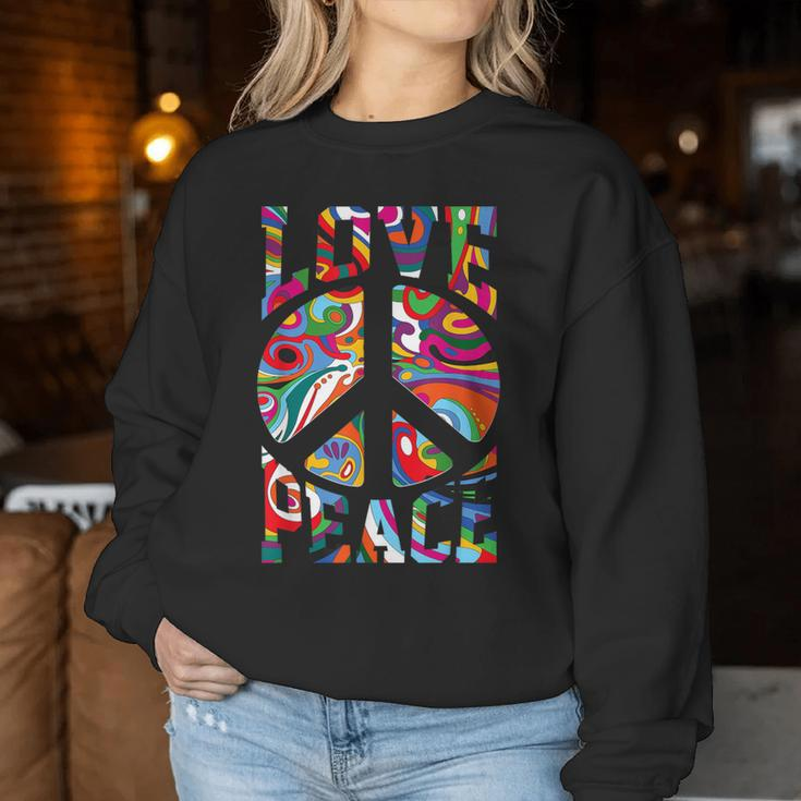 Vintage Love Peace 60S 70S Tie Dye Hippie Lover Men Women Sweatshirt Unique Gifts