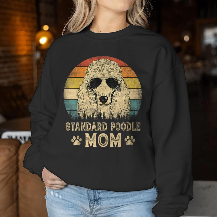 Vintage Standard Poodle Mom Dog Lovers Mother's Day Women Sweatshirt Unique Gifts