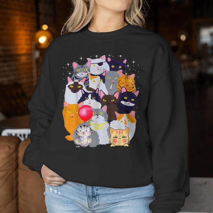 Vintage Y2k Enjoi Cat Gang Cool Cat Mom Cat Dad Kitten Lover Women Sweatshirt Unique Gifts