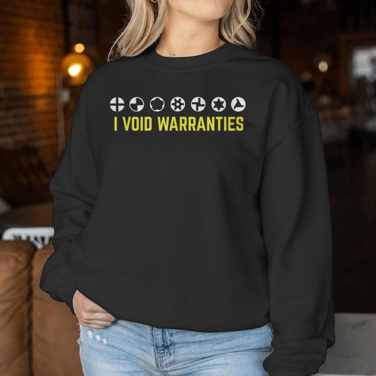 I Void Warranties Sarcastic Auto Repair Women Sweatshirt Unique Gifts