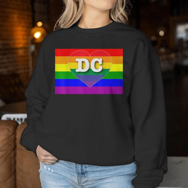 Washington Dc Gay Pride Rainbow Flag Lgbt Women Sweatshirt Unique Gifts