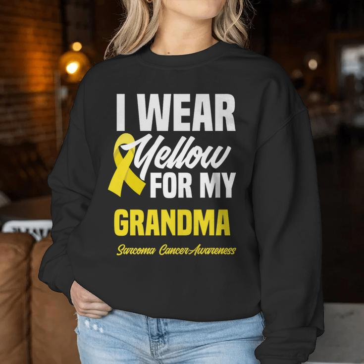 I Wear Yellow For My Grandma Sarcoma Cancer Awareness Women Sweatshirt Unique Gifts