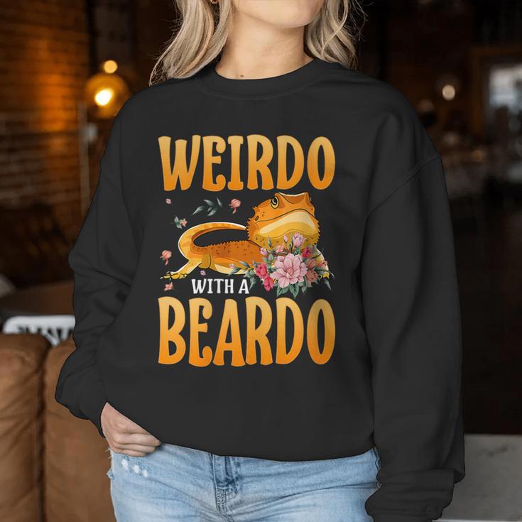 Weirdo With A Beardo Bearded Dragon Beardie Women Sweatshirt Unique Gifts