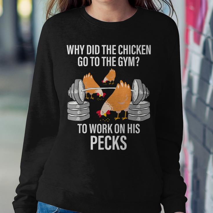 Why Did The Chicken Go To The Gym Animal Women Sweatshirt Unique Gifts