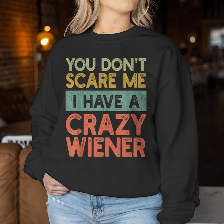 Wiener Hund Dackel Mama Papa Retro Hundebesitzer Lustige Sweatshirt Frauen Lustige Geschenke