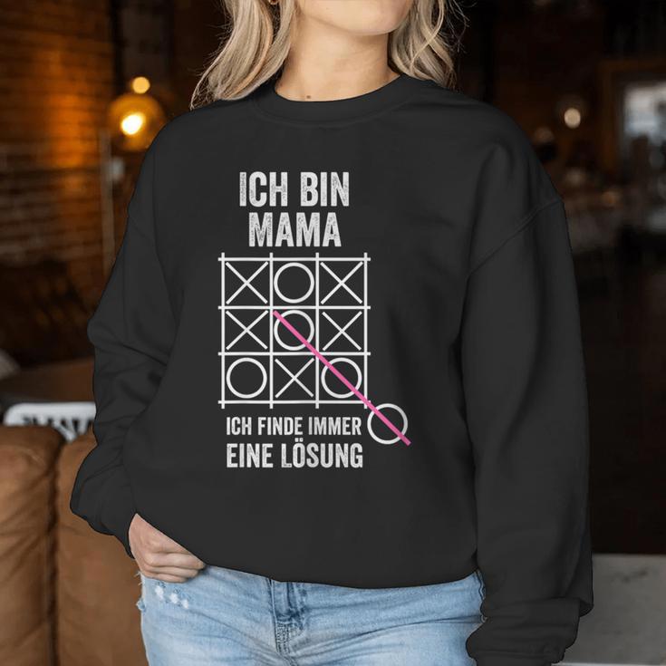 Women's Ich Bin Mama Ich Findde Immer Eine Lösung Ich Bin Mama Sweatshirt Frauen Lustige Geschenke