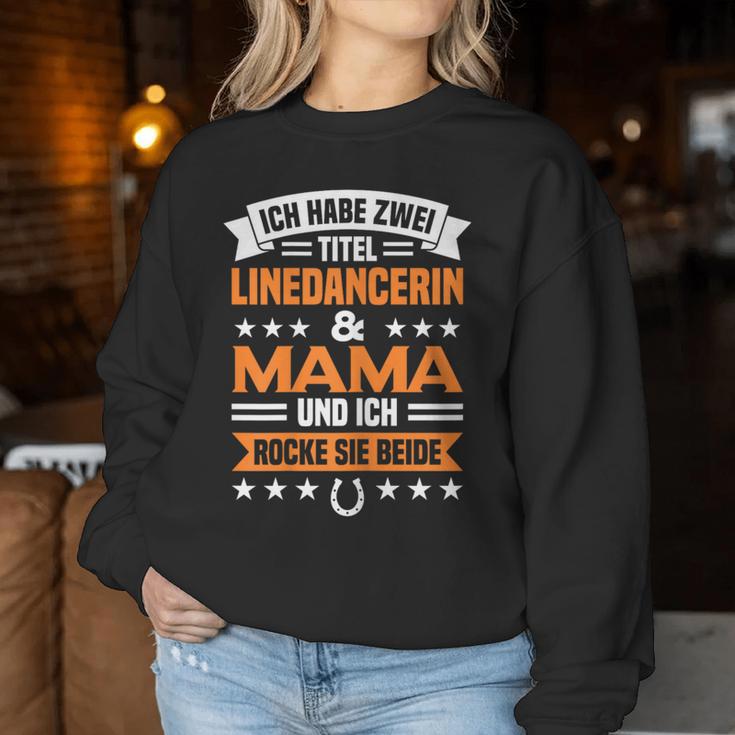 Women's Linedance Mama Zwei Titel Line Dance Sweatshirt Frauen Lustige Geschenke