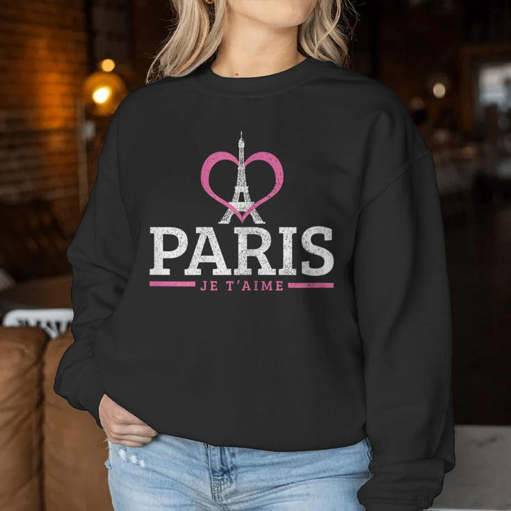 Women's Paris France Eiffel Tower Souvenir Sweatshirt Frauen Lustige Geschenke