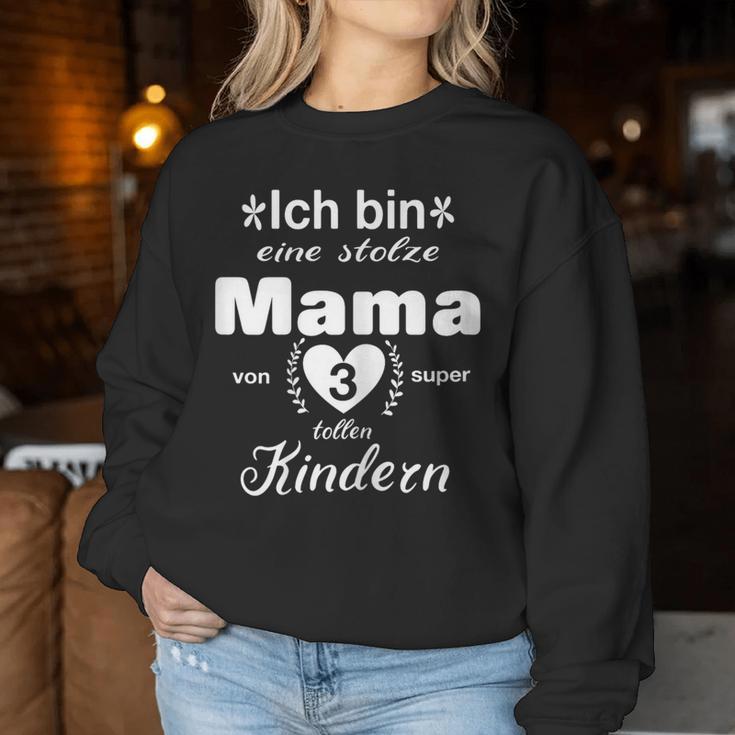 Women's Proud Mamaon 3 Kinder Beste Mother Der Welt Sweatshirt Frauen Lustige Geschenke