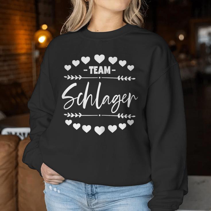 Women's Schlager Party Team Schlager S Sweatshirt Frauen Lustige Geschenke