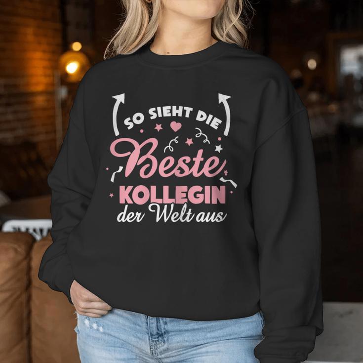 Women's So Sieht Die Beste Kollegin Der Welt So Sieht Die Beste Kollegin Der Welt S Sweatshirt Frauen Lustige Geschenke