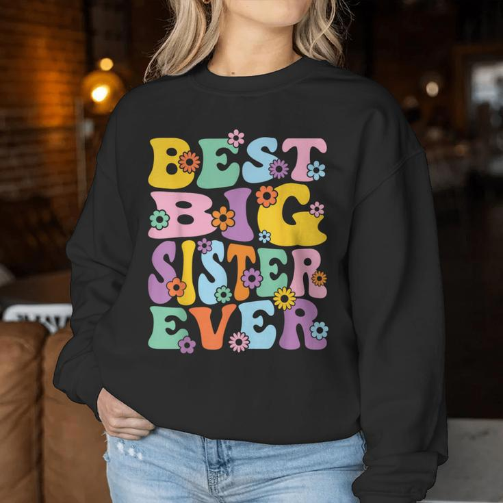 Youth Best Big Sister Ever Girl's Baby Announcement Idea Women Sweatshirt Unique Gifts