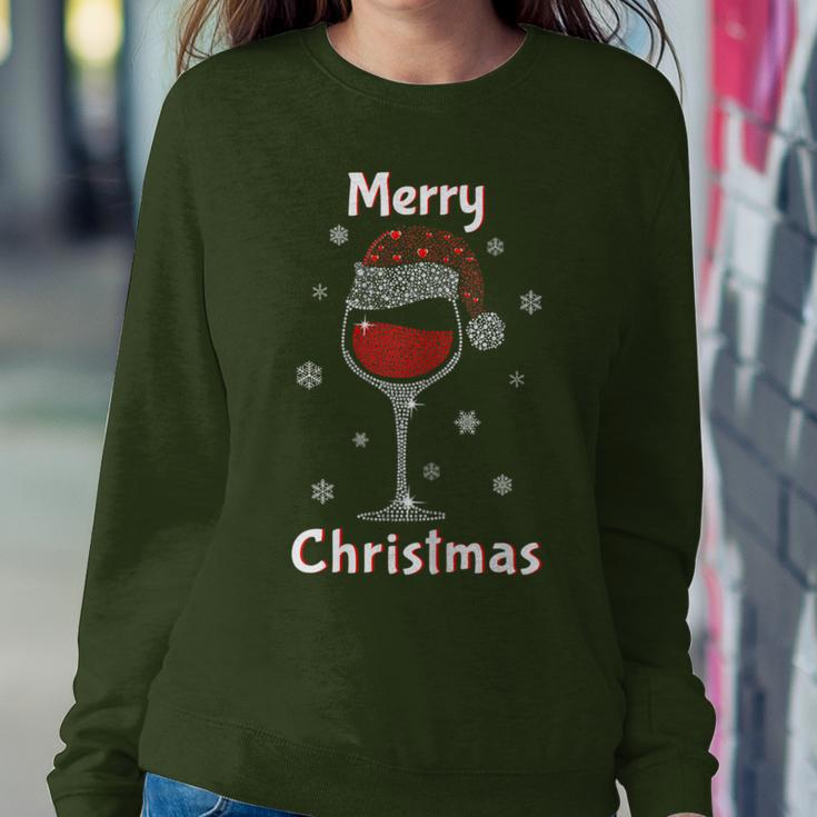 Christmas Outfit Wine Glass Christmas Women Sweatshirt Personalized Gifts