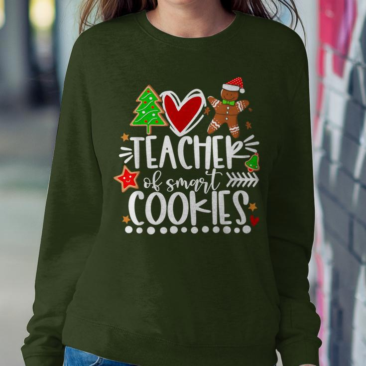 Christmas Teacher Of Smart Cookies Cute Gingerbread Women Sweatshirt Unique Gifts